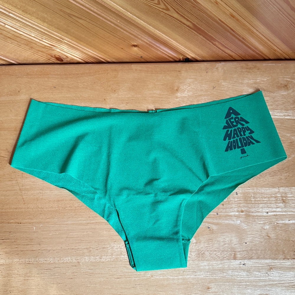 PINK Holiday Tree No Show Cheekster Panties